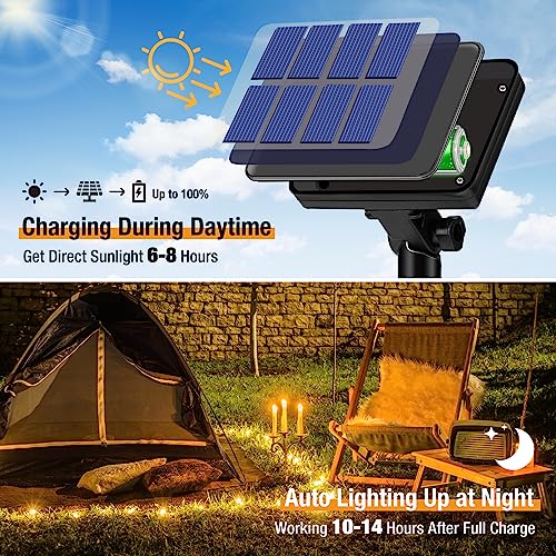 4 Pack Solar String Lights Outdoor - Total 132FT 320LED Solar Fairy Lights Outside Waterproof 8 Modes, Copper Wire Solar Powered Twinkle Light for Garden Tree Christmas Wedding Party,Warm White #2