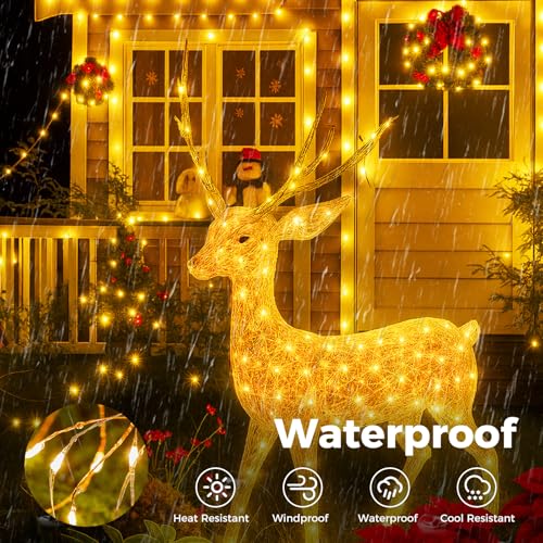 Fairy Lights Plug in with Remote, 33FT 100 LED Outdoor Twinkle Lights Waterproof with Timer, 8 Modes Indoor String Lights for Bedroom Patio Garden Wedding Christmas Decoration, Warm White #3