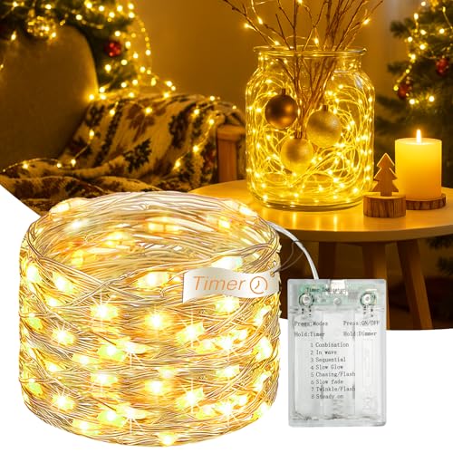 16FT 50 LED Fairy Lights with Timer & 8 Modes