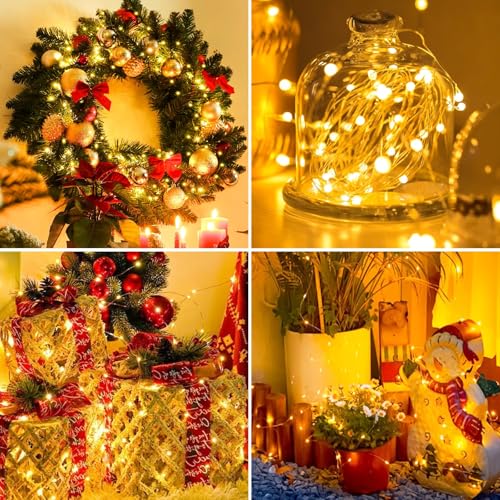 6 Pack Fairy Lights Battery Operated - 7ft 20 Led Twinkle Lights 3 Modes, Bulk Mini String Lights Waterproof for Mason Jars Vases DIY Party Wedding Mothers Day Decoration -Warm White #6