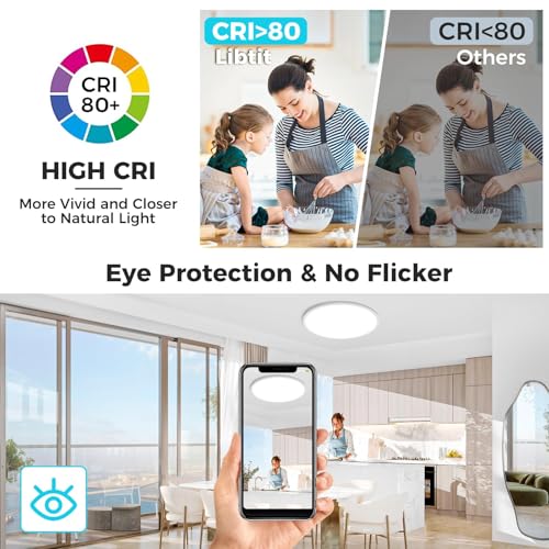 CRI80+ color rendering index detail for 20 inch LED ceiling light