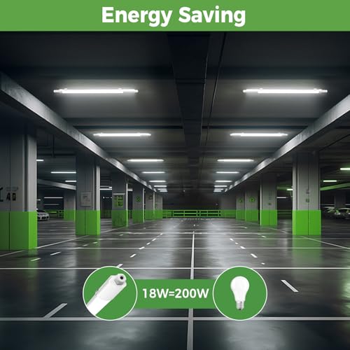 2FT LED Batten Lights 18W 1960LM Super Bright, 3000/4000/6500K Selectable Ceiling Mount Tube Lights, IP65 Waterproof Shed Garage Lightinging for Kitchen Office Workshop[Energy Class B] #6