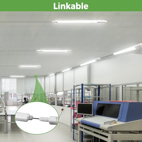 2FT LED Batten Lights 18W 1960LM Super Bright, 3000/4000/6500K Selectable Ceiling Mount Tube Lights, IP65 Waterproof Shed Garage Lightinging for Kitchen Office Workshop[Energy Class B] #4