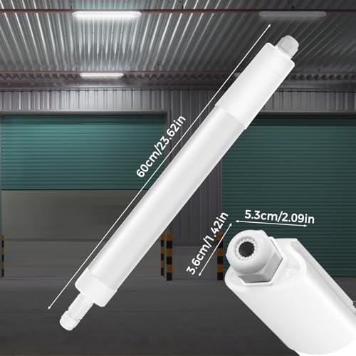 2FT LED Batten Lights 18W 1960LM Super Bright, 3000/4000/6500K Selectable Ceiling Mount Tube Lights, IP65 Waterproof Shed Garage Lightinging for Kitchen Office Workshop[Energy Class B] #5