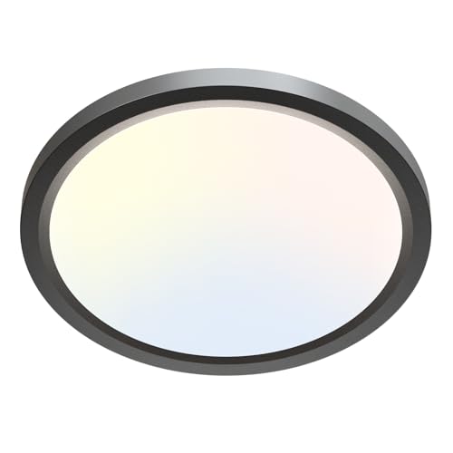 6.5inch Black Round Flush Mount Light 3 Color Temperature