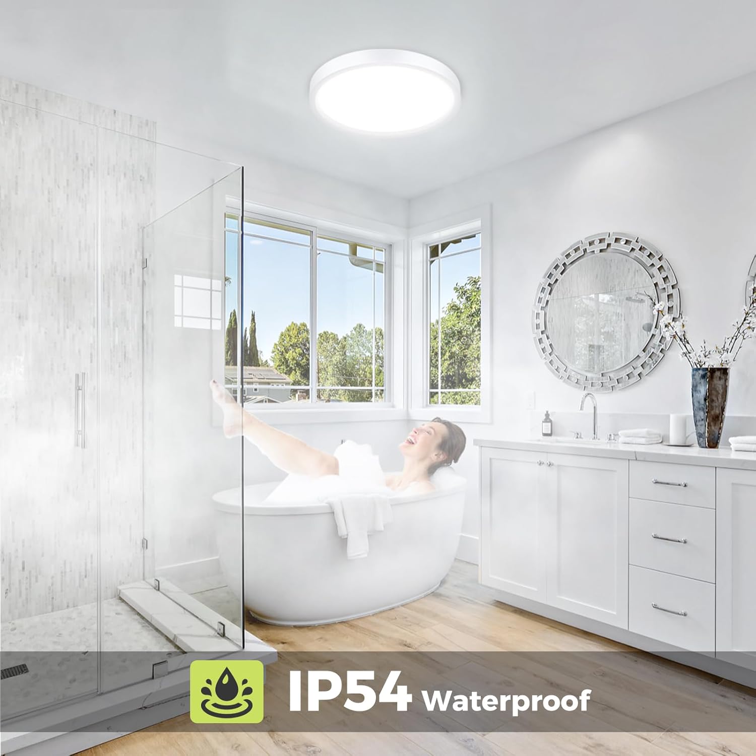Fastlighting IP54 waterproof LED ceiling light for bathroom and wet areas