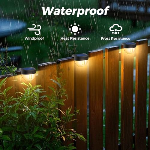 Close-up of IP65 waterproof construction of the solar deck light.
