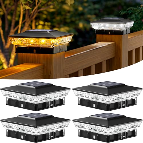 Solar Post Lights 2 Modes 16 LED Fit 4x4 3.5x3.5