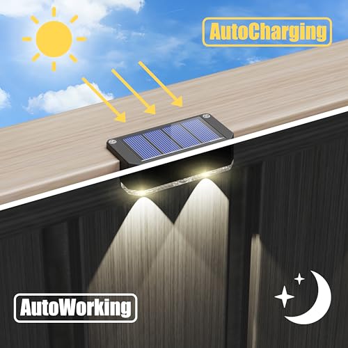 Solar auto charge and work cycle of fence lights charging during day