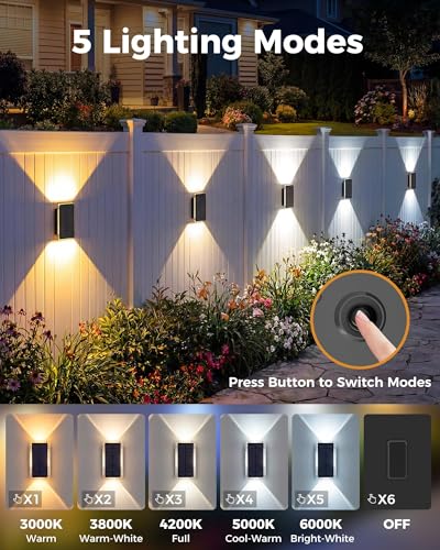5 lighting modes including 5 color temperatures from 3000K to 6000K