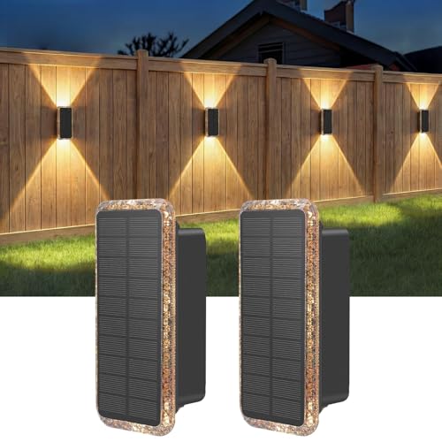 Solar Fence Lights 5 Color Temperature IP65 Waterproof