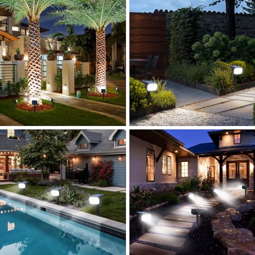 Solar spot light used in garden, yard, and patio applications
