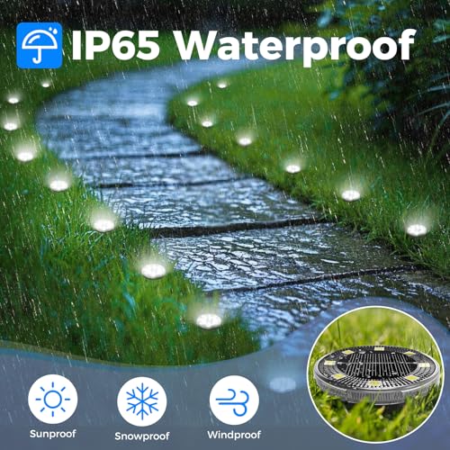 IP65 waterproof construction protecting the solar light from rain