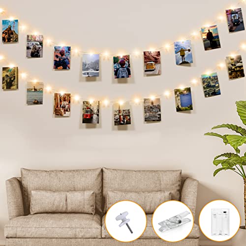 5M 50LED photo clip fairy lights with 30 transparent clips for displaying photos