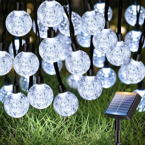 12.5M 50 LED Solar Crystal String Lights with 8 Modes