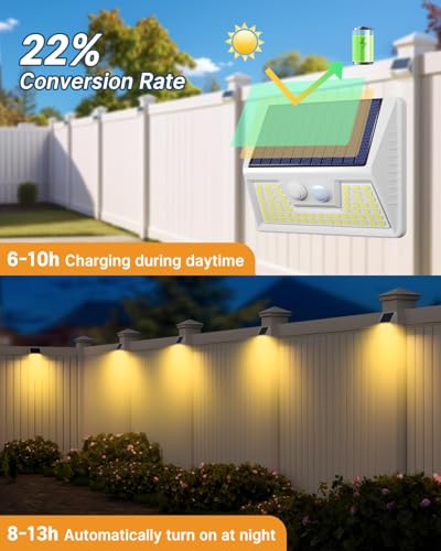 Solar wall light solar panel charging during daytime and working at night