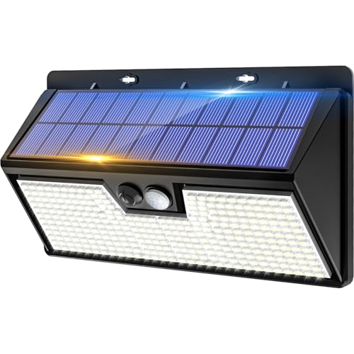 Solar Wall Lights Motion Sensor IP65 Waterproof 3 Modes (318 LED)