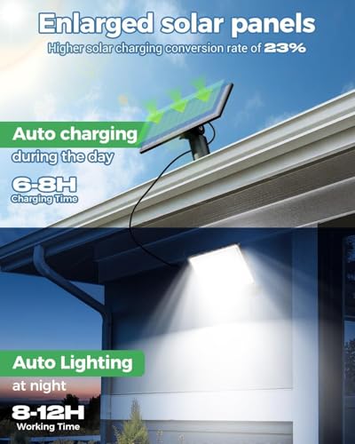 High-efficiency solar panel separated from lamp body for optimal sunlight exposure