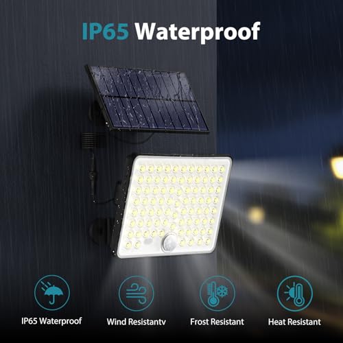 IP65 waterproof construction for outdoor solar security lights