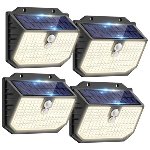 Solar Wall Lights 5000K Neutral 3 Modes IP65 Waterproof